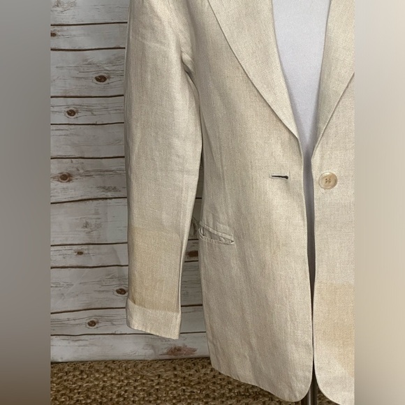 Vintage Talbots linen single-breasted blazer - Picture 3 of 7